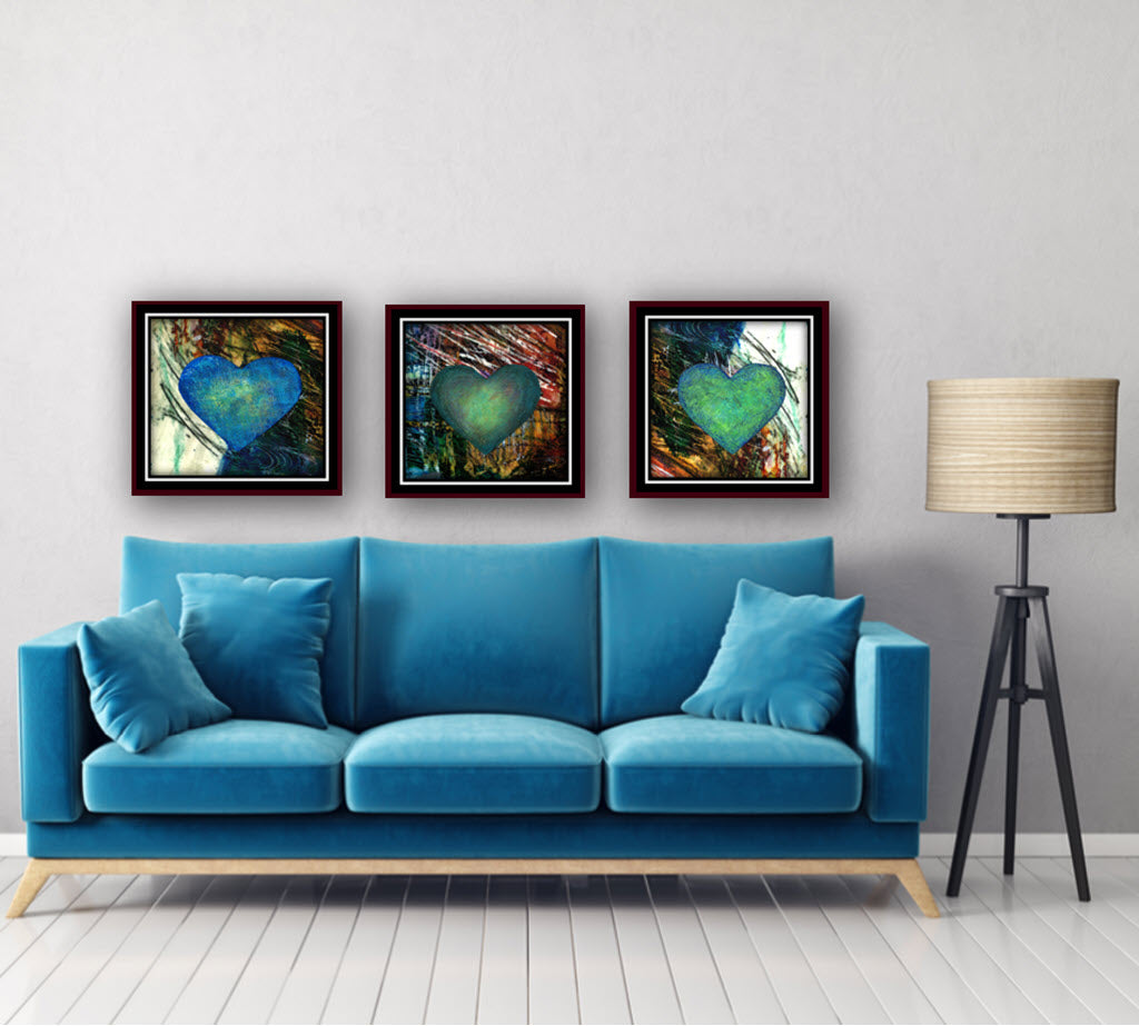 Abstract Heart Blue #3