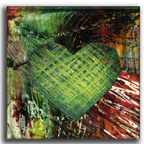 Abstract Heart Green #3