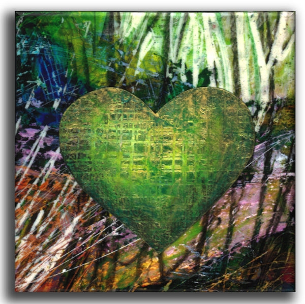 Abstract Heart Green #1