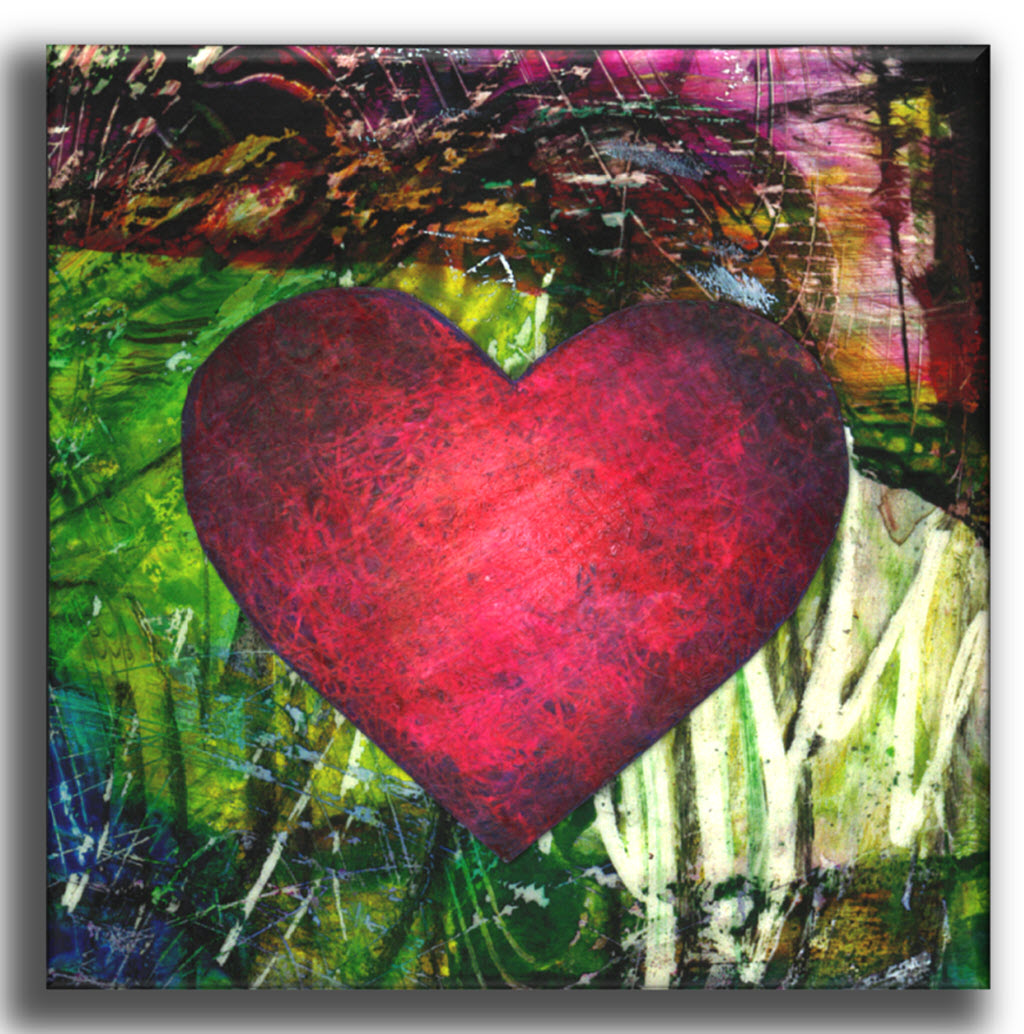 Free Craft Project - Acrylic Painting - “ Red Heart”