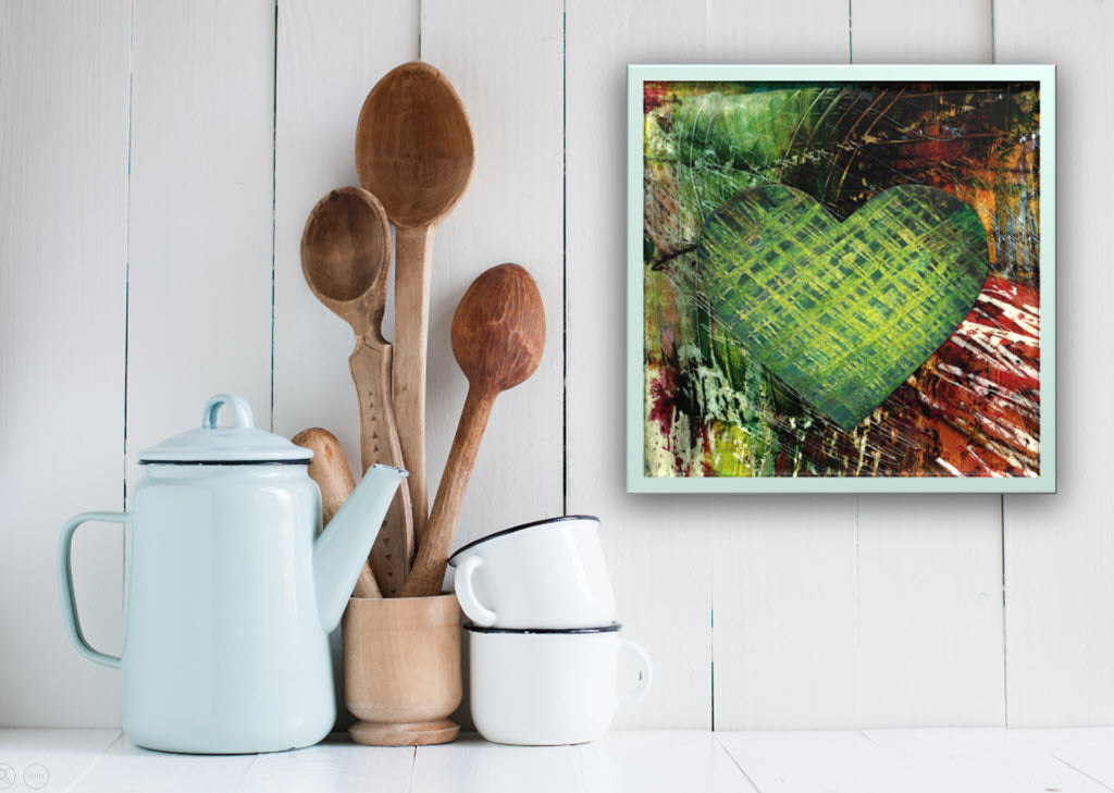 Abstract Heart Green #3